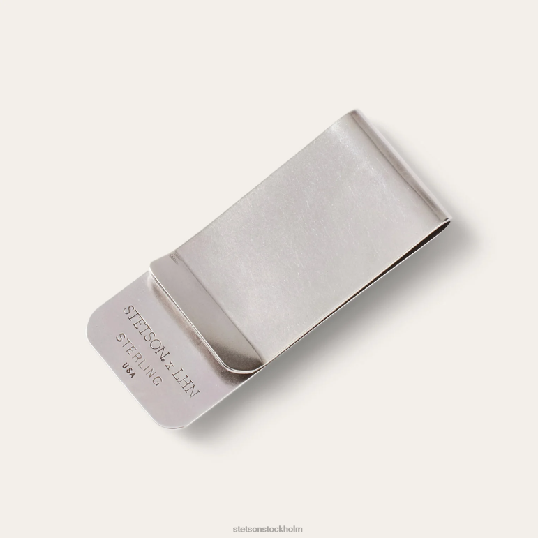 Stetson män American buffalo money klipp LLFB415 tillbehör sterling silver/mässing