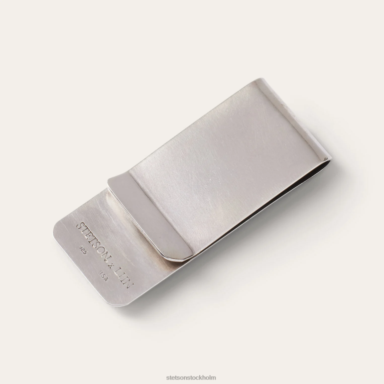 Stetson män American buffalo money klipp LLFB418 tillbehör Sterling silver