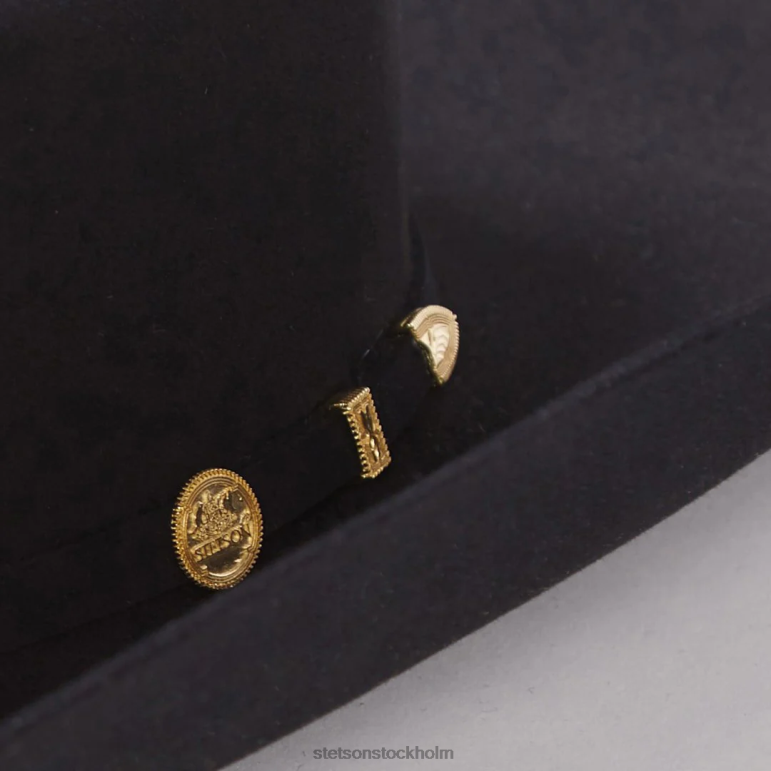 Stetson unisex- el presidente 100x premier cowboyhatt LLFB70 huvudbonader svart