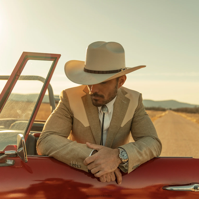 Stetson unisex- evilla de oro 1000x halm cowboyhatt LLFB173 huvudbonader naturlig