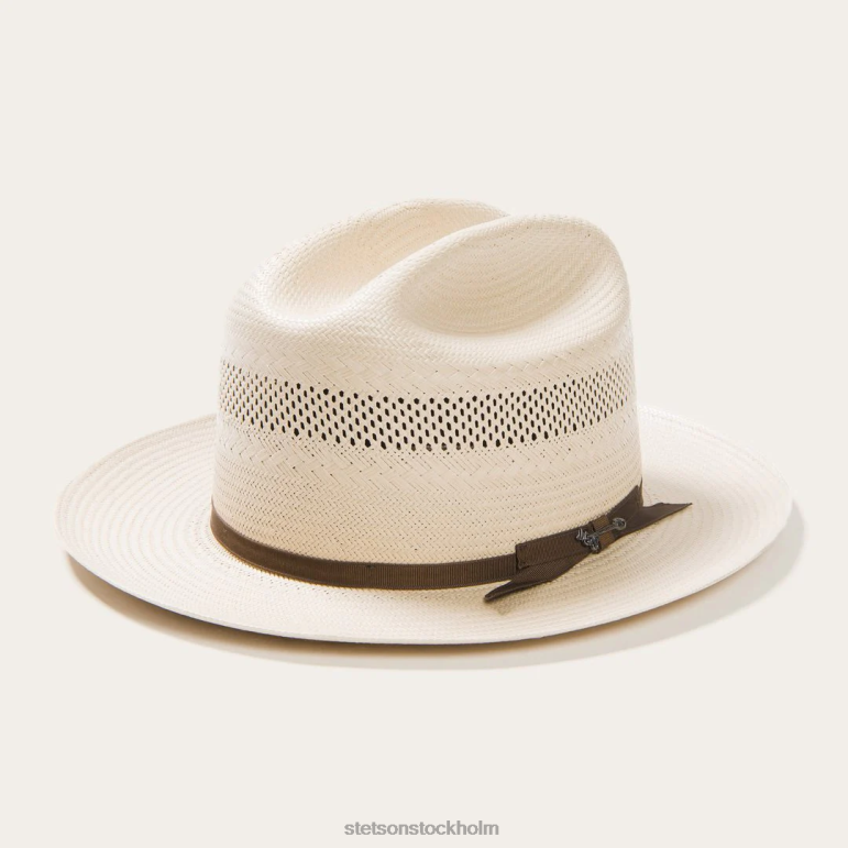 Stetson unisex- öppen väg 10x halm cowboyhatt LLFB21 huvudbonader rostat