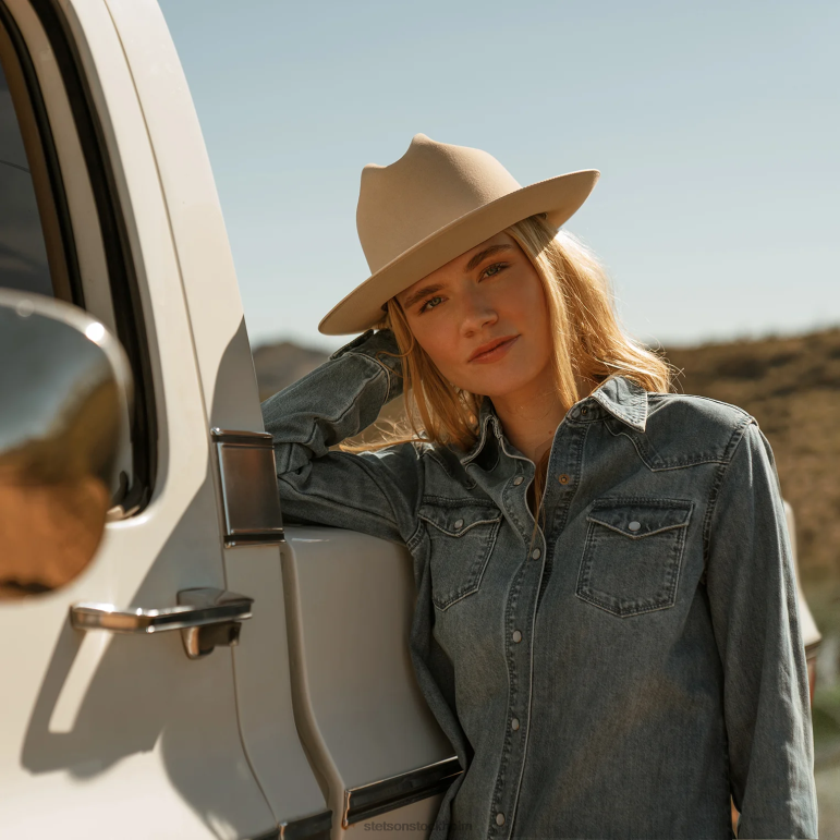 Stetson unisex- öppen väg 6x cowboyhatt LLFB30 huvudbonader silvermage