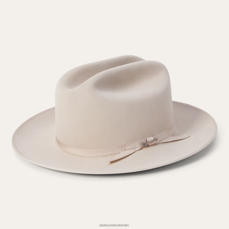 Stetson unisex- öppen väg 6x cowboyhatt LLFB30 huvudbonader silvermage