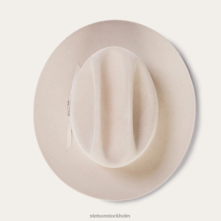 Stetson unisex- öppen väg 6x cowboyhatt LLFB30 huvudbonader silvermage