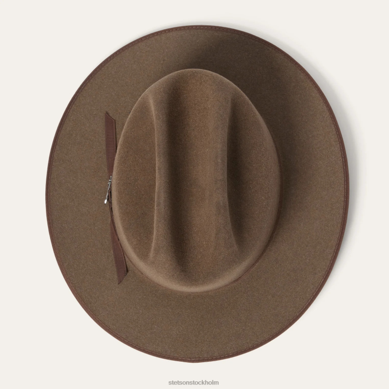 Stetson unisex- öppen väg 6x cowboyhatt LLFB31 huvudbonader brun blandning