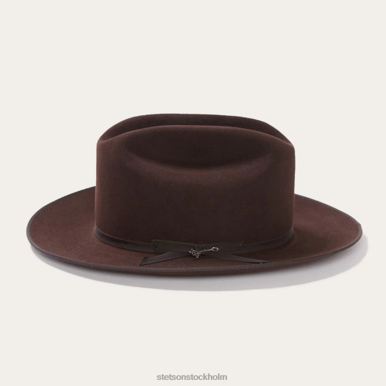 Stetson unisex- öppen väg 6x cowboyhatt LLFB65 huvudbonader choklad
