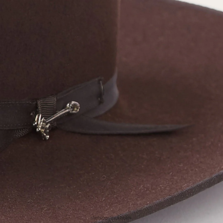 Stetson unisex- öppen väg 6x cowboyhatt LLFB65 huvudbonader choklad