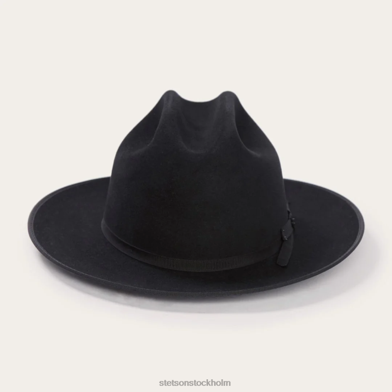 Stetson unisex- öppen väg 6x cowboyhatt LLFB92 huvudbonader svart