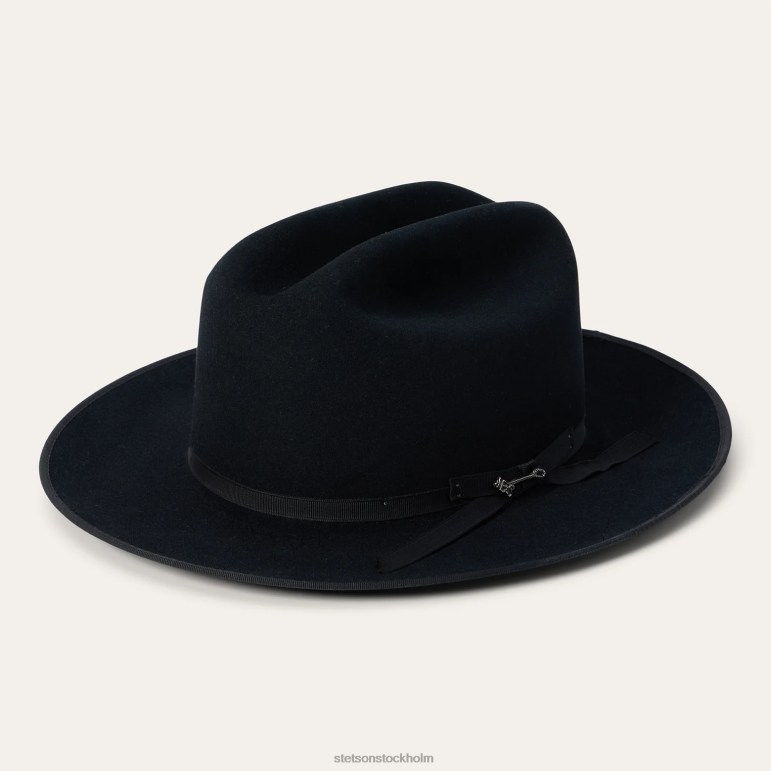 Stetson unisex- öppen väg 6x cowboyhatt LLFB92 huvudbonader svart