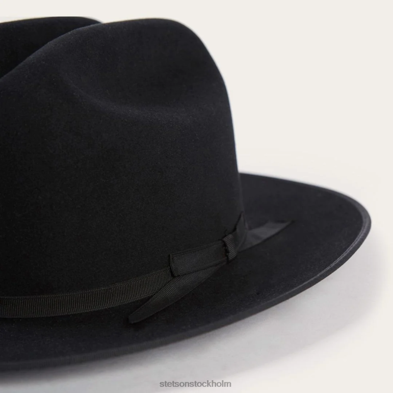 Stetson unisex- öppen väg 6x cowboyhatt LLFB92 huvudbonader svart