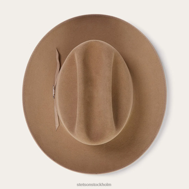 Stetson unisex- öppen väg 6x cowboyhatt LLFB9 huvudbonader fawn