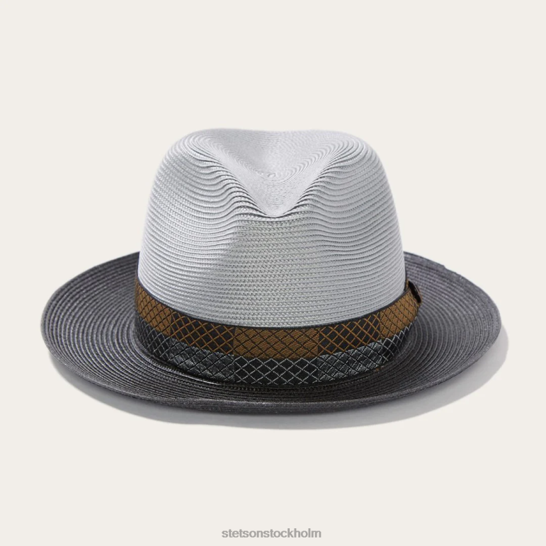 Stetson unisex- andover milan fedora LLFB169 huvudbonader grå svart