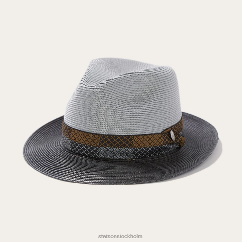 Stetson unisex- andover milan fedora LLFB169 huvudbonader grå svart