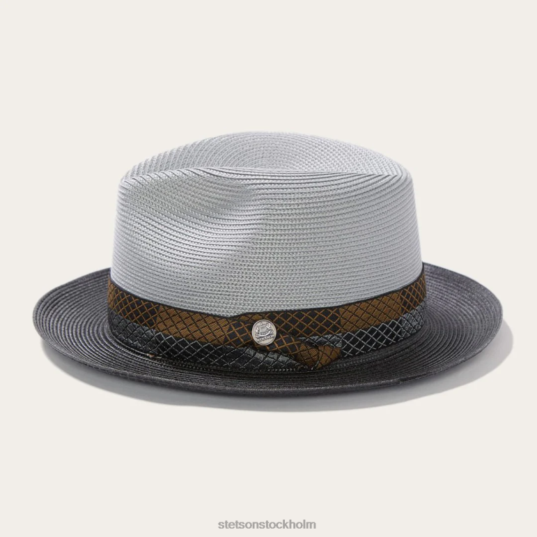 Stetson unisex- andover milan fedora LLFB169 huvudbonader grå svart