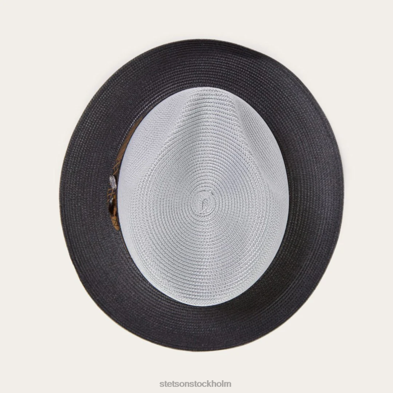 Stetson unisex- andover milan fedora LLFB169 huvudbonader grå svart