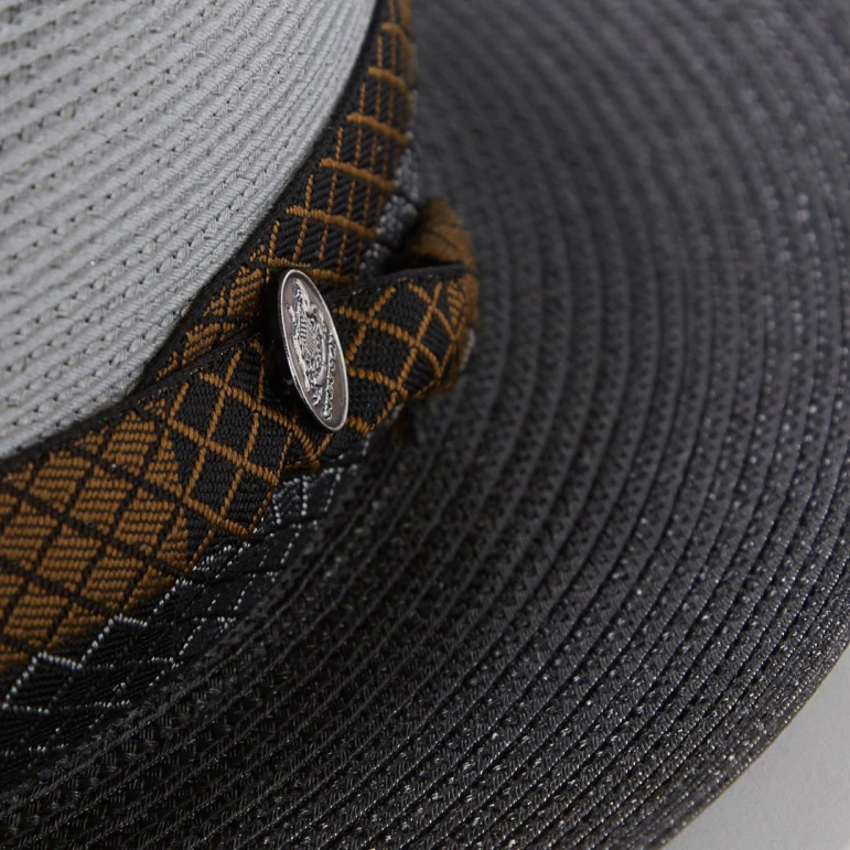 Stetson unisex- andover milan fedora LLFB169 huvudbonader grå svart