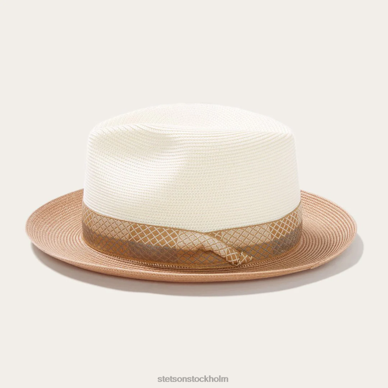 Stetson unisex- andover milan fedora LLFB172 huvudbonader elfenbenskonjak
