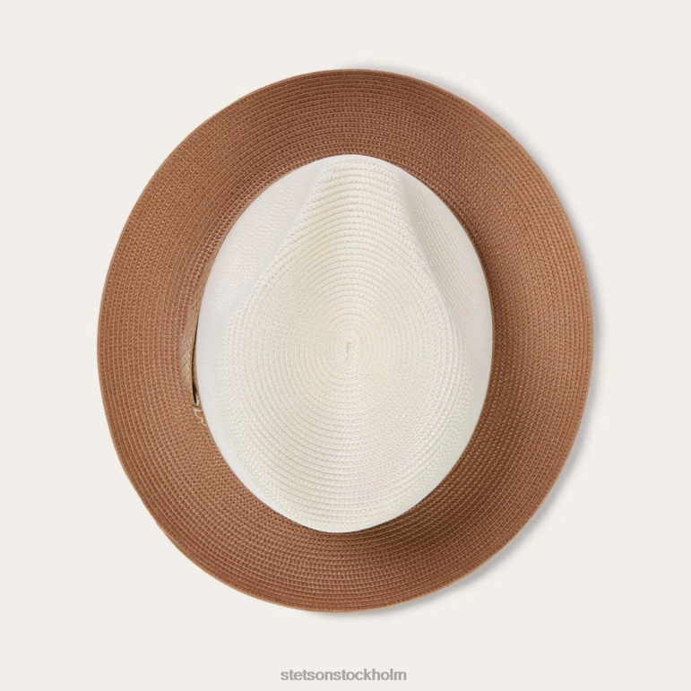 Stetson unisex- andover milan fedora LLFB172 huvudbonader elfenbenskonjak