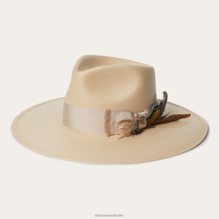 Stetson unisex- atacama halm fedora LLFB165 huvudbonader silvermage