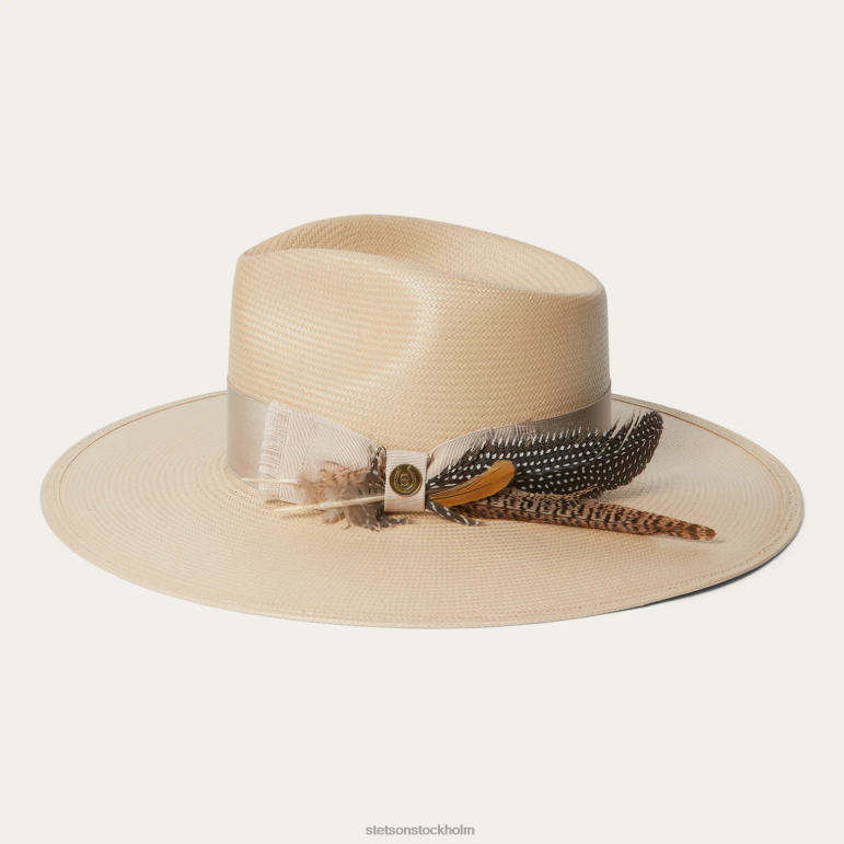 Stetson unisex- atacama halm fedora LLFB165 huvudbonader silvermage