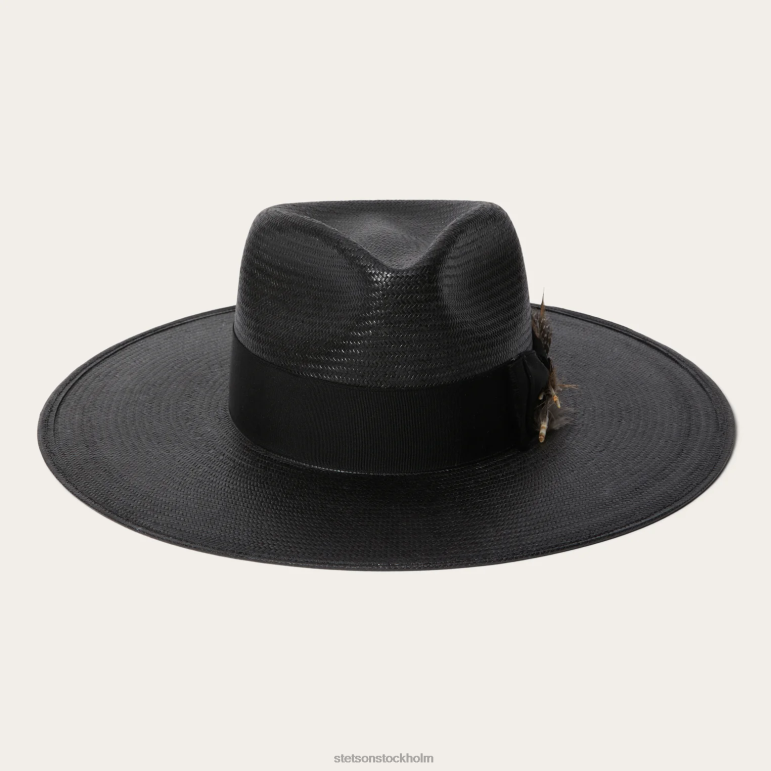 Stetson unisex- atacama halm fedora LLFB166 huvudbonader svart