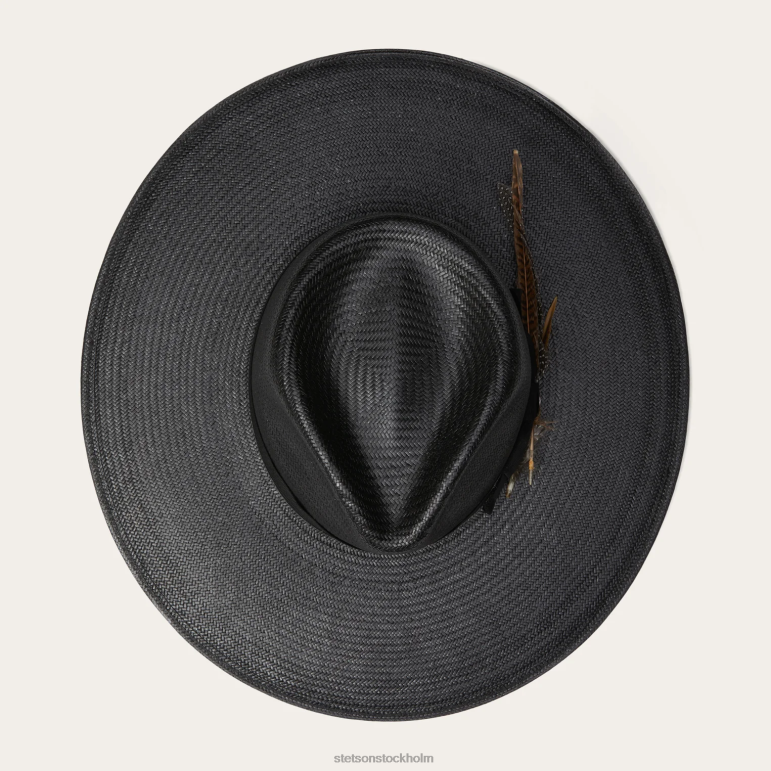 Stetson unisex- atacama halm fedora LLFB166 huvudbonader svart