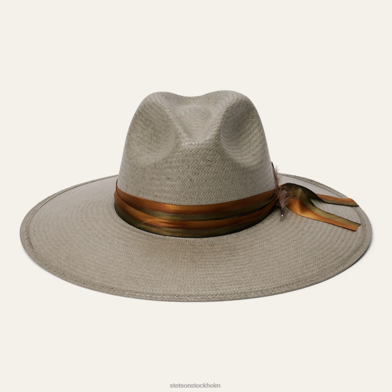 Stetson unisex- caelus halm fedora LLFB148 huvudbonader havsskum