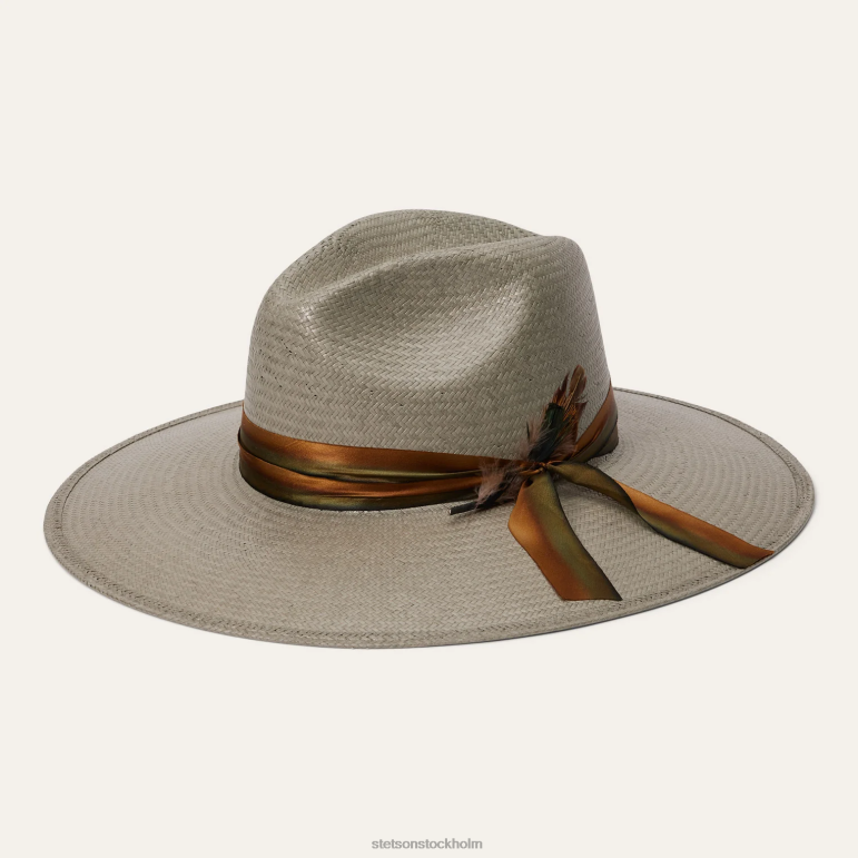 Stetson unisex- caelus halm fedora LLFB148 huvudbonader havsskum