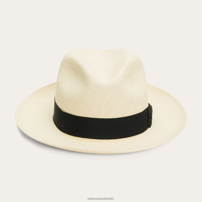 Stetson unisex- center buckla panama fedora LLFB144 huvudbonader naturlig
