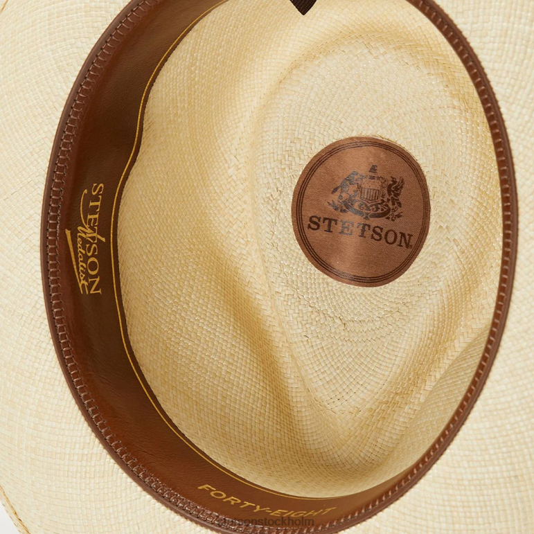 Stetson unisex- fyrtioåtta panama fedora LLFB170 huvudbonader naturlig