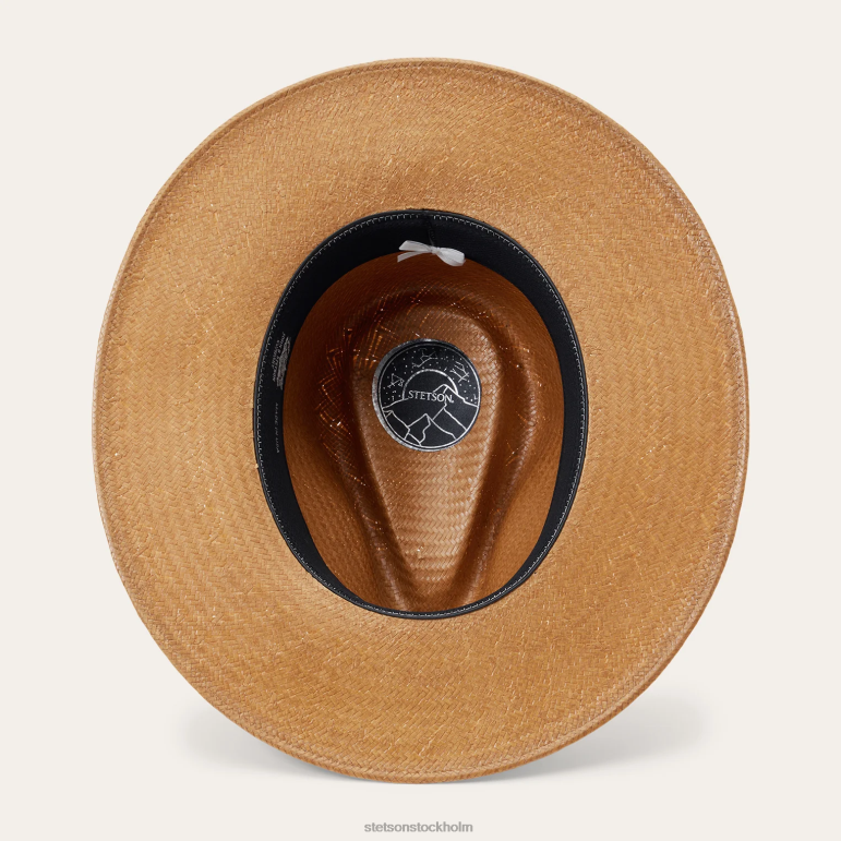 Stetson unisex- juno shantung halm fedora LLFB146 huvudbonader sand