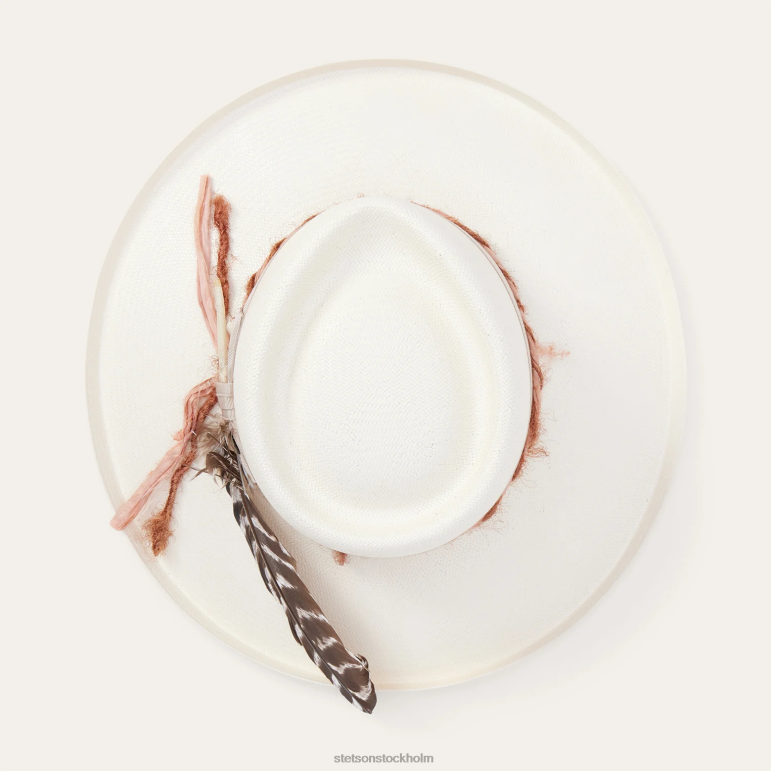 Stetson unisex- kings row shantung halm fedora LLFB181 huvudbonader naturlig