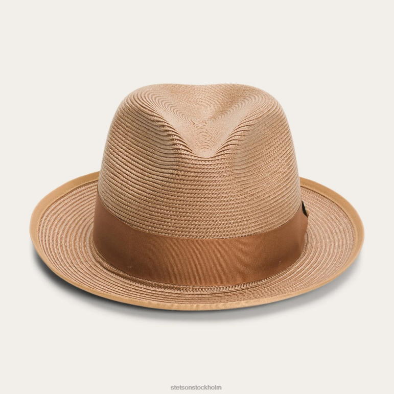 Stetson unisex- latte milan fedora LLFB179 huvudbonader cognac