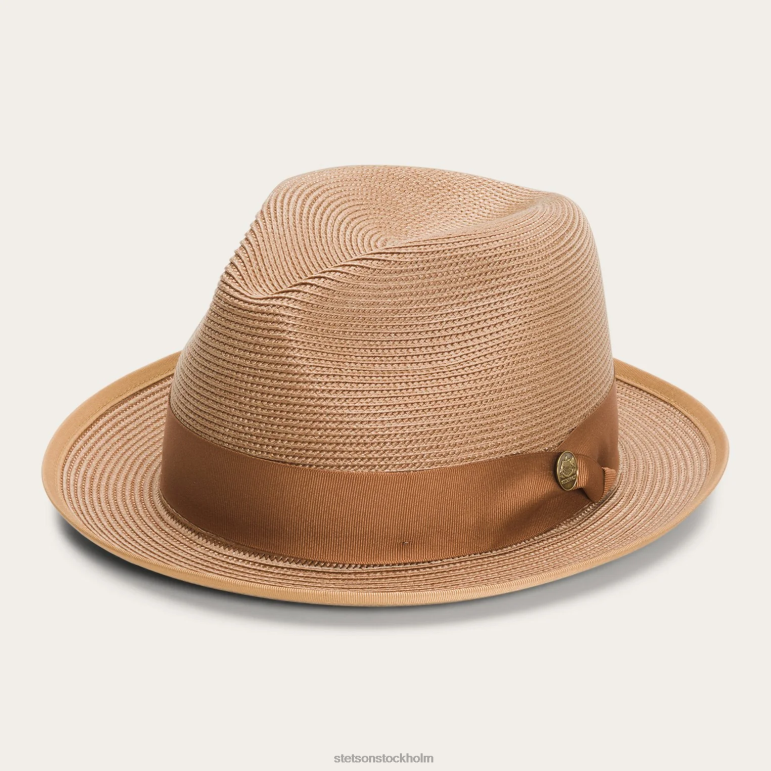 Stetson unisex- latte milan fedora LLFB179 huvudbonader cognac