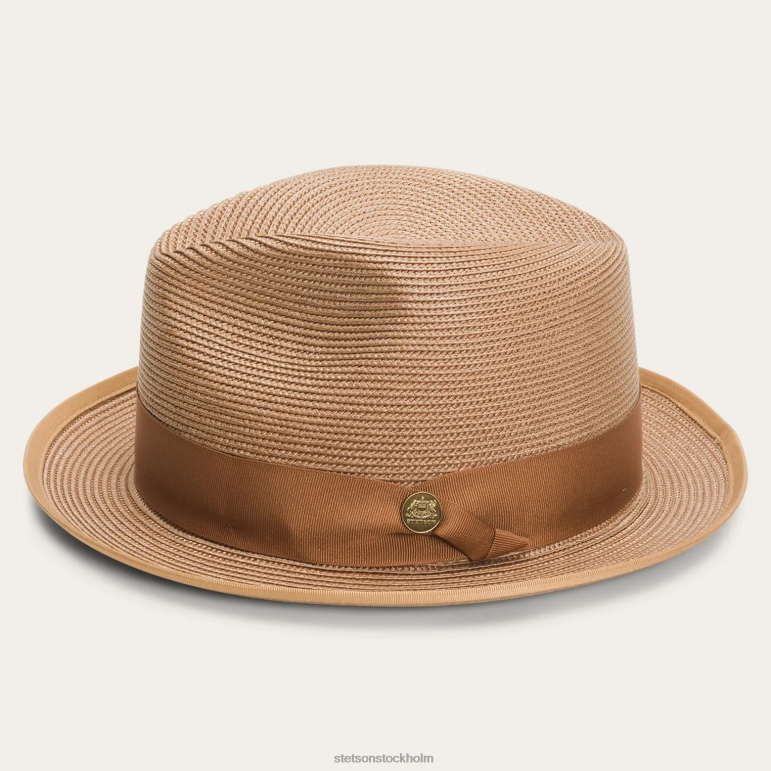 Stetson unisex- latte milan fedora LLFB179 huvudbonader cognac