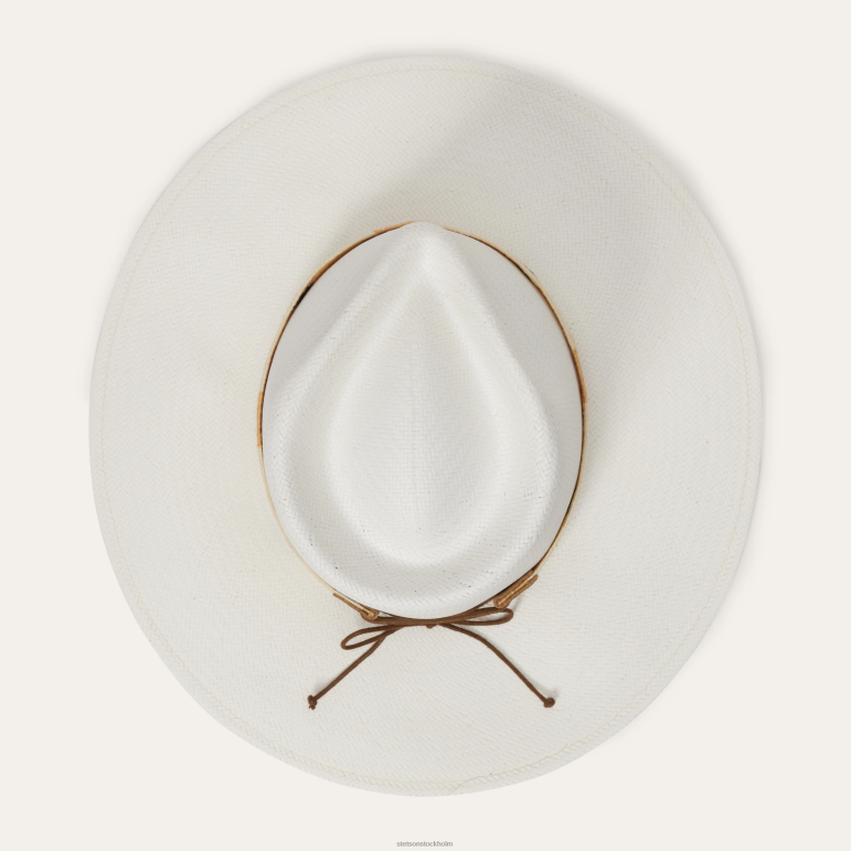 Stetson unisex- sol halm fedora LLFB180 huvudbonader bleka