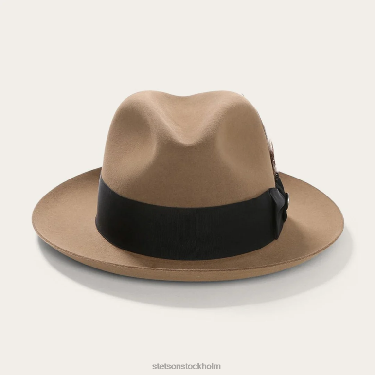 Stetson unisex- tempel fedora LLFB94 huvudbonader brungul