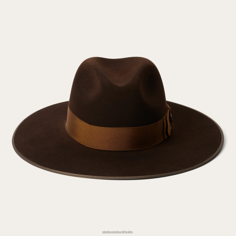 Stetson unisex- tri-city fedora LLFB188 huvudbonader choklad