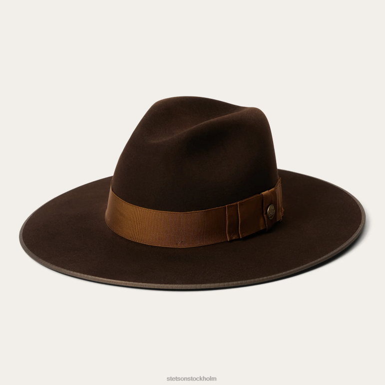 Stetson unisex- tri-city fedora LLFB188 huvudbonader choklad