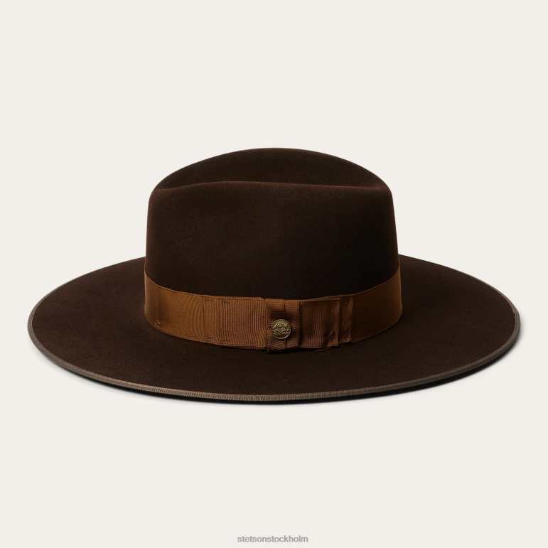 Stetson unisex- tri-city fedora LLFB188 huvudbonader choklad