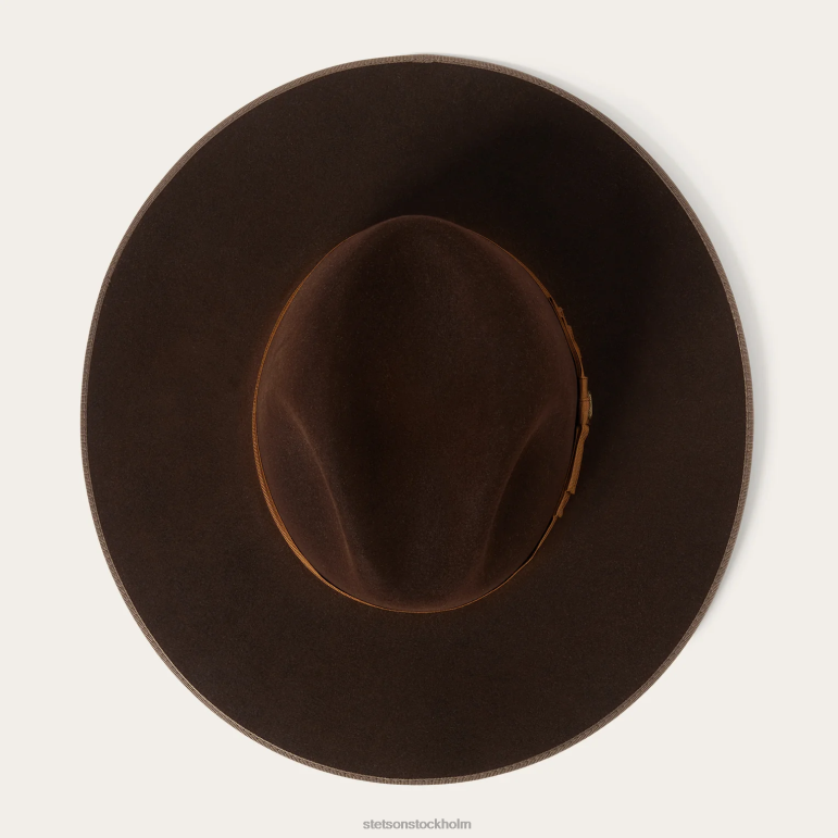 Stetson unisex- tri-city fedora LLFB188 huvudbonader choklad