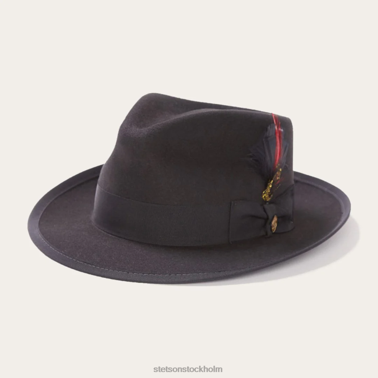 Stetson unisex- whippet ull fedora LLFB101 huvudbonader svart