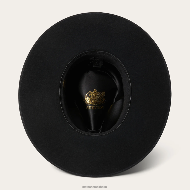 Stetson unisex- midtown bred platt brättad hatt LLFB116 huvudbonader svart