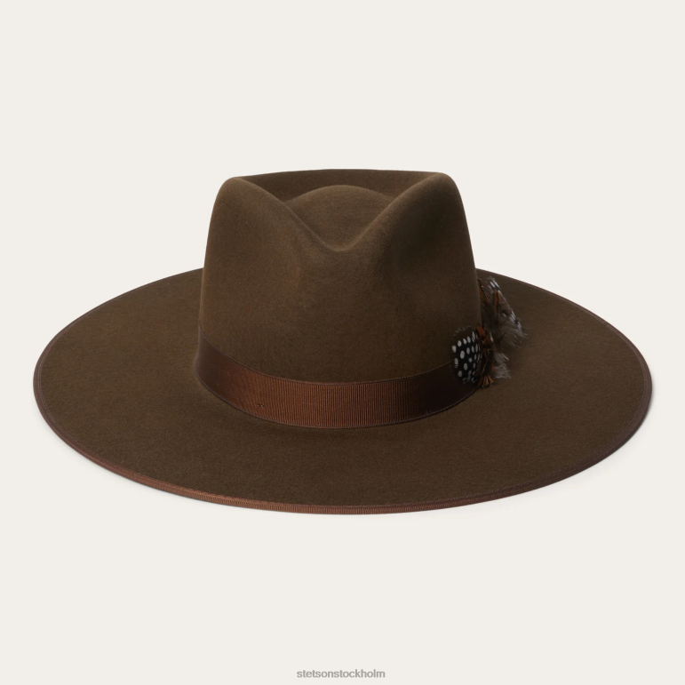 Stetson unisex- midtown bred platt brättad hatt LLFB189 huvudbonader ek