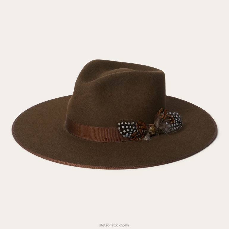 Stetson unisex- midtown bred platt brättad hatt LLFB189 huvudbonader ek