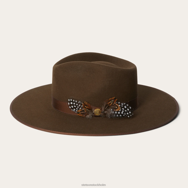 Stetson unisex- midtown bred platt brättad hatt LLFB189 huvudbonader ek