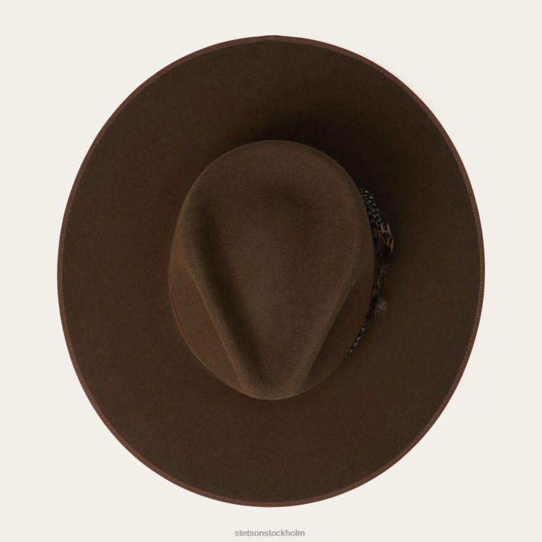 Stetson unisex- midtown bred platt brättad hatt LLFB189 huvudbonader ek