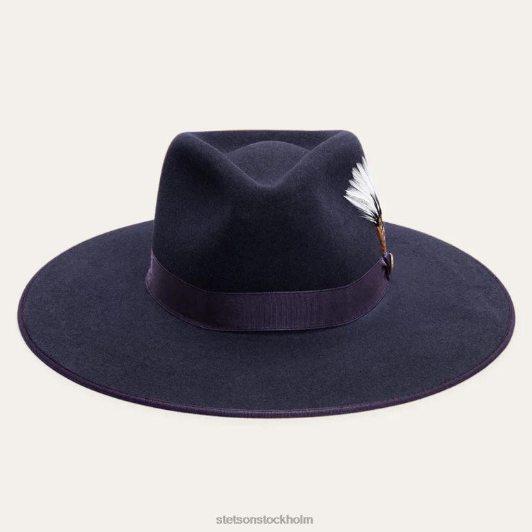 Stetson unisex- midtown bred platt brättad hatt LLFB83 huvudbonader Marin