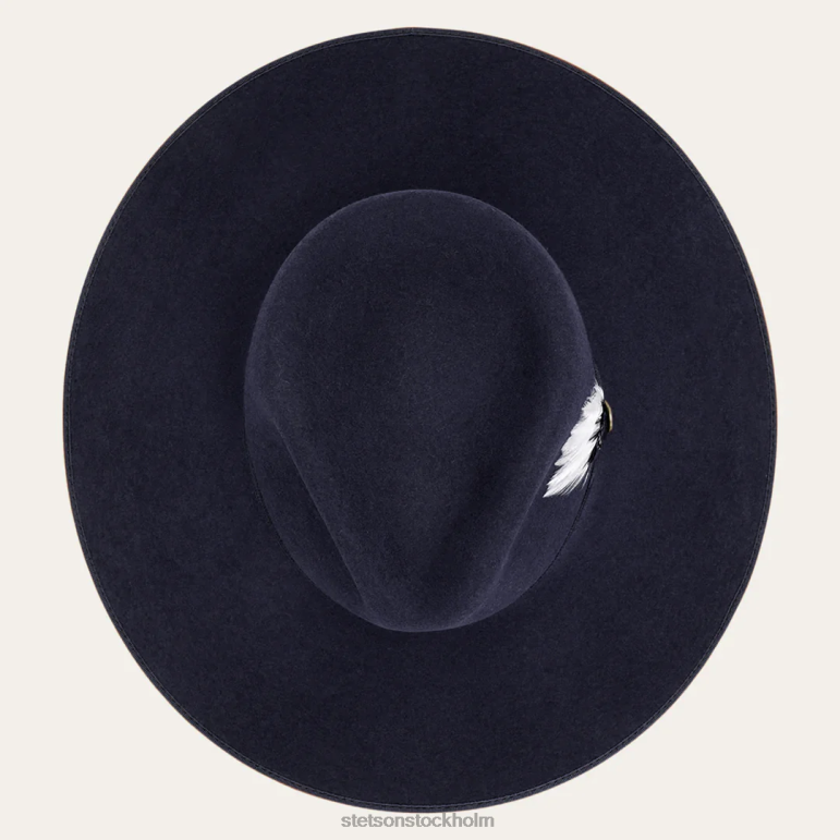 Stetson unisex- midtown bred platt brättad hatt LLFB83 huvudbonader Marin