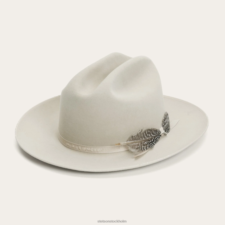 Stetson unisex- 1865 nödställda open road royal deluxe LLFB64 huvudbonader silvermage